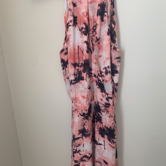 Parker Pink and Black Tropical Palm Tree Dress - Picture 2 of 5